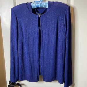 Sparkly, Slinky Blue Evening Jacket & Tank; 2 Piece Set; Onyx Nite; Small; NWT